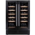 Refroidisseur de vin intelligent électrique Vinopro 116L avec réfrigérateur à vin à compresseur à double zone pour 38 bouteilles