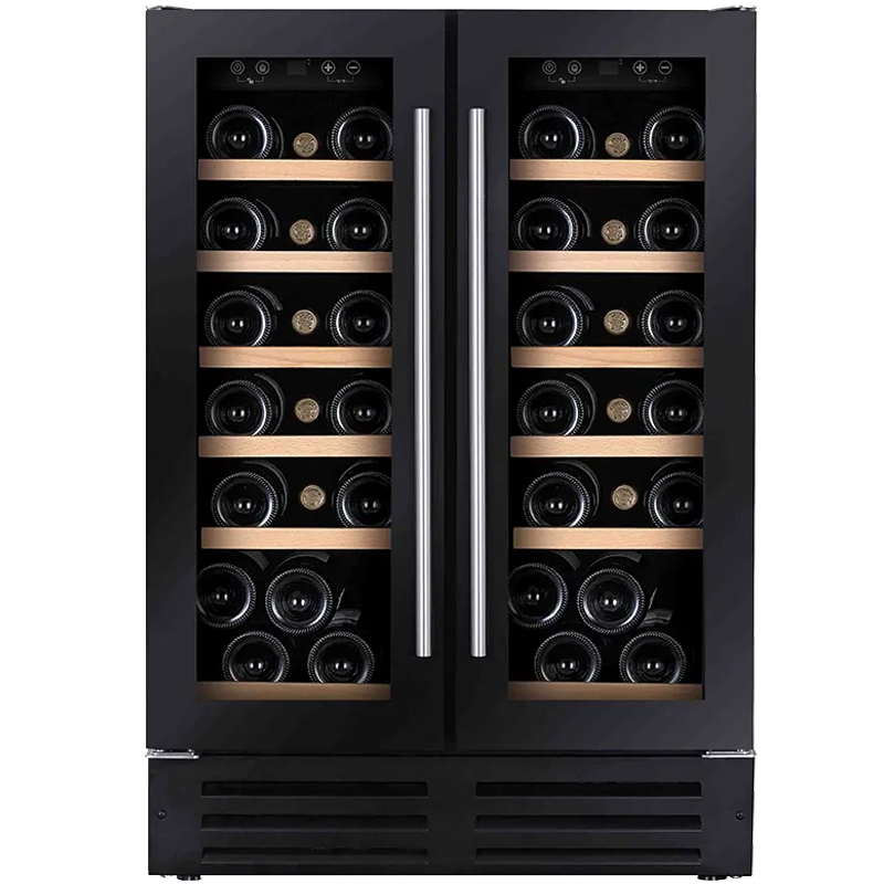 Refroidisseur de vin intelligent électrique Vinopro 116L avec réfrigérateur à vin à compresseur à double zone pour 38 bouteilles
