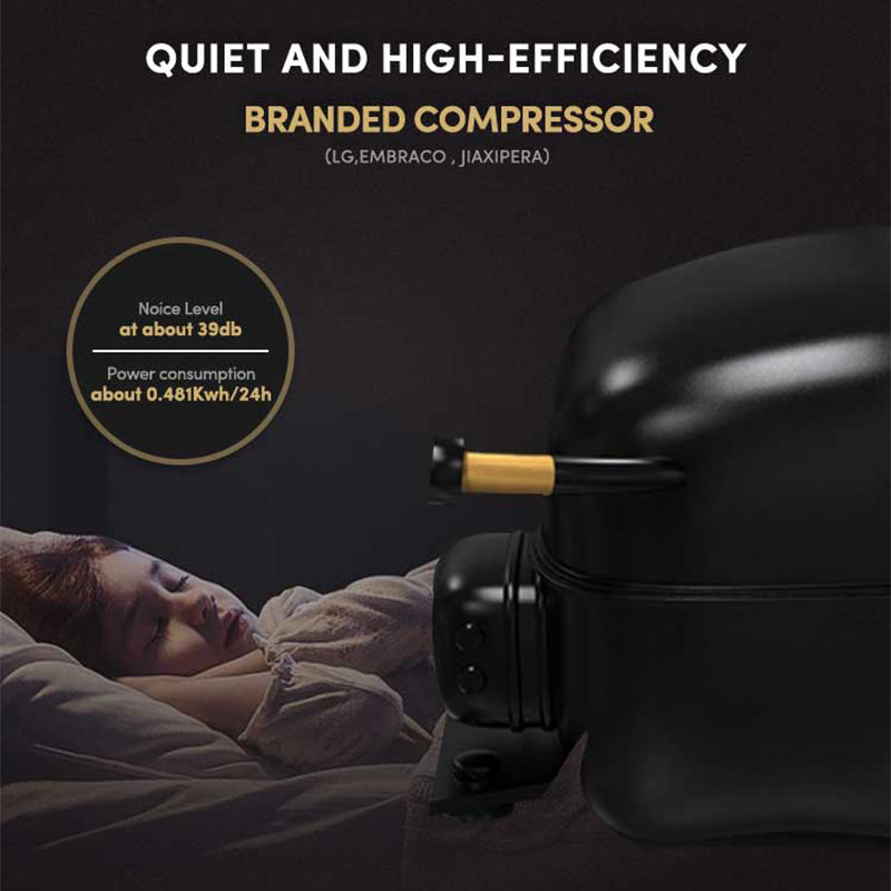 Refroidisseur de vin intelligent électrique Vinopro 116L avec réfrigérateur à vin à compresseur à double zone pour 38 bouteilles