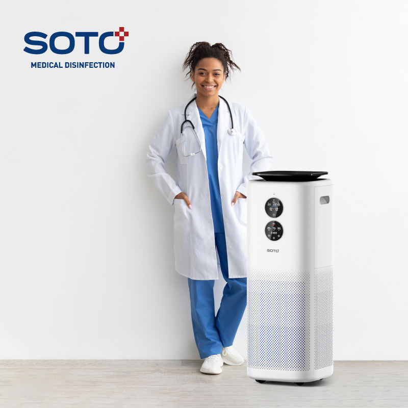 Purificateur d'air domestique électrique portable SOTO Y9, contrôlé par application intelligente, écran tactile, verrouillage enfant, filtre HEPA H13