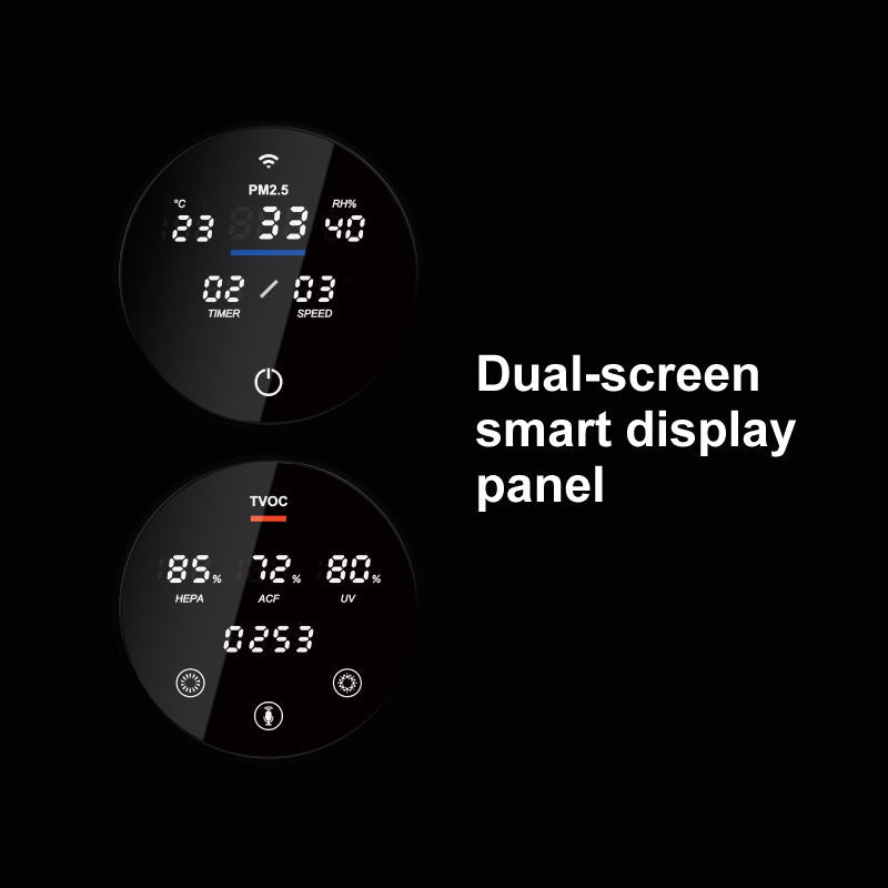Purificateur d'air domestique électrique portable SOTO Y9, contrôlé par application intelligente, écran tactile, verrouillage enfant, filtre HEPA H13