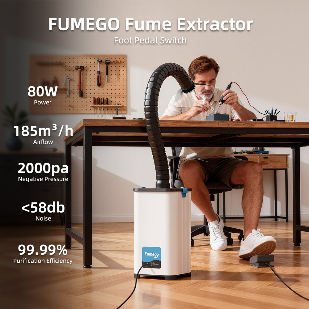 Purificateur d'air silencieux XF180III 2000Pa 3-en-1 avec filtre HEPA et collecteur de poussière