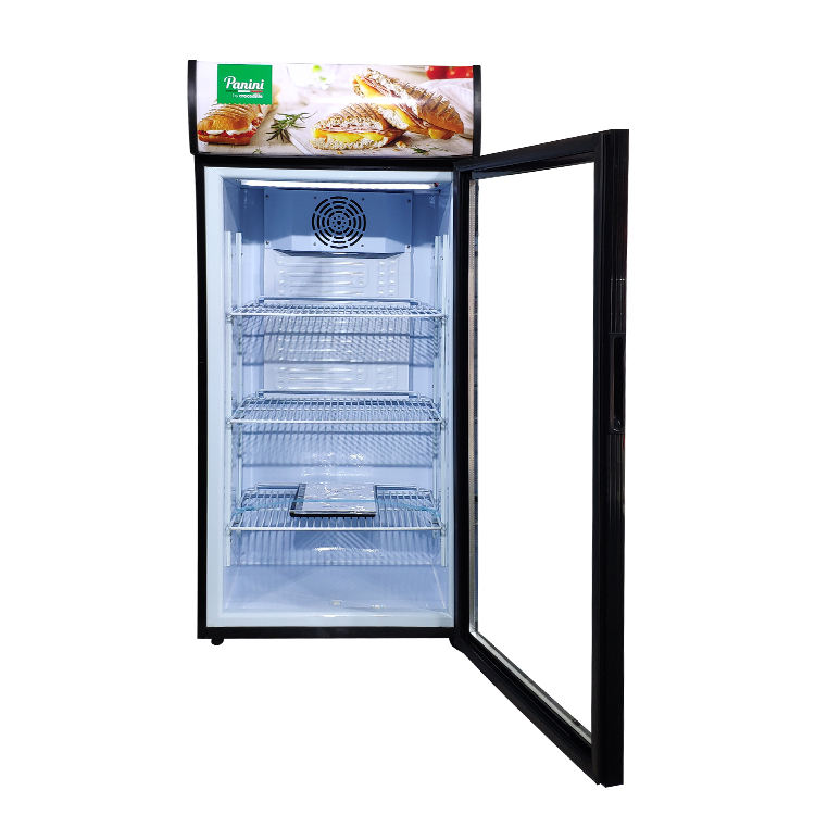 Réfrigérateur de présentation de boissons mini Meisda SC130B 130L avec porte en verre, présentoir de supermarché