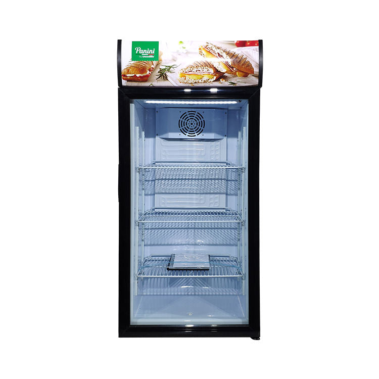 Réfrigérateur de présentation de boissons mini Meisda SC130B 130L avec porte en verre, présentoir de supermarché