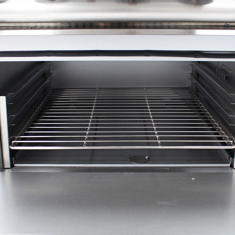 Réchaud de cuisine industriel multifonctionnel en acier inoxydable Réchaud à gaz commercial à 4 brûleurs avec four